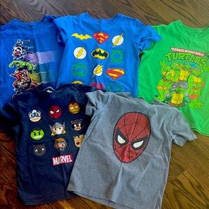 Marvel Super Hero Graphic Tees-  lot of 5